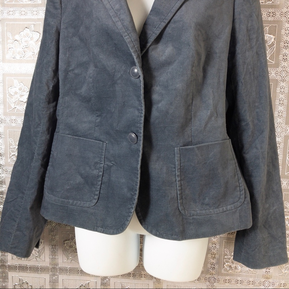 Talbots Dusty Blue Button Front Blazer Size 12 - image 4